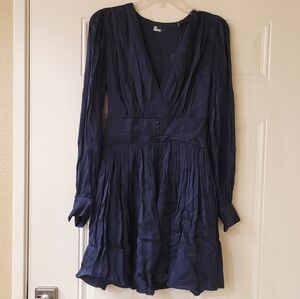 The Kooples V Neck Long Sleeve Mini Dress